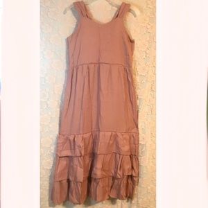 NWT Girls Pink Sleeveless Boutique Maxi Dress- 12